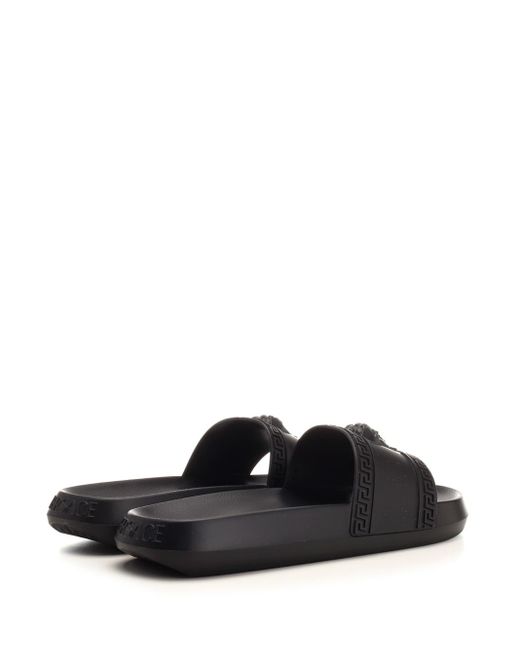 Versace Black Palazzo Slides for men