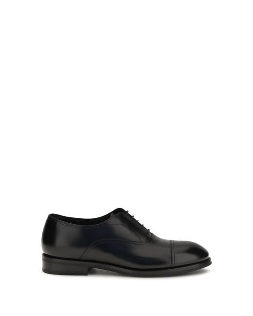 Santoni White Lace-Up Shoes Calfskin Leather for men