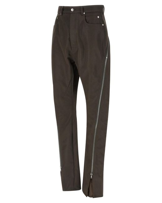 Rick Owens Gray Cotton Casual Pants for men
