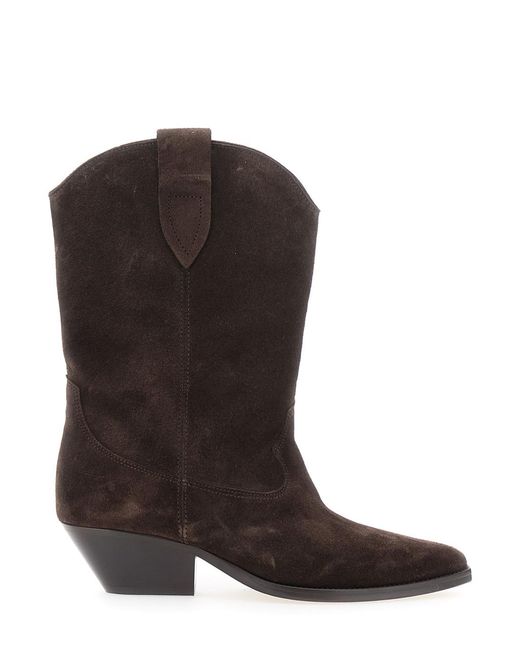 Isabel Marant Brown Ankle Boots Duerto Suede