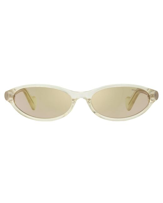 Moncler Black Elongated Oval Sunglasses Ml0117 25G 58Mm Plastic (Acetate)