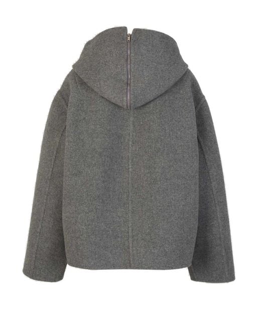 Givenchy Gray Double Face Hooded Jacket