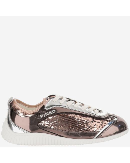 Pinko Brown Sneakres Reby 10 With Sequins