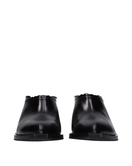 Moschino Black Leather Mules