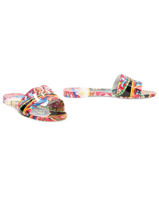 Dolce & Gabbana Multicolor Rubber Slides Tpu Sandal