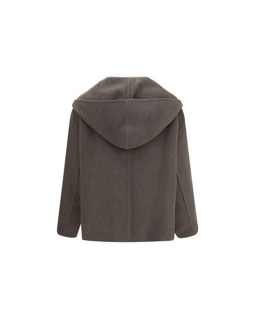 Khaite Gray Wool Oves Aries Full-Length Jacket Clothing