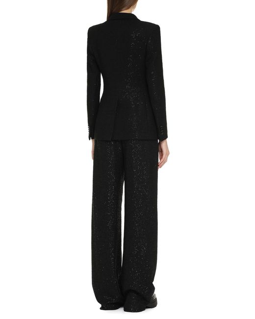 Tagliatore Black Blazer Sequin Polyamide Blazers
