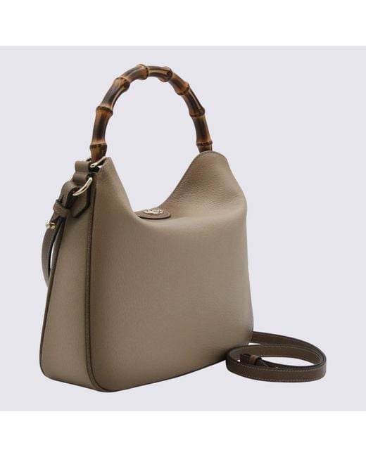 Gucci Brown Leather Diana Medium Top Handle Bag