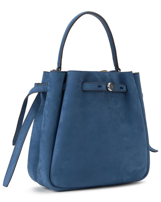 Tory Burch Blue Bucket Bag Nappa Leather