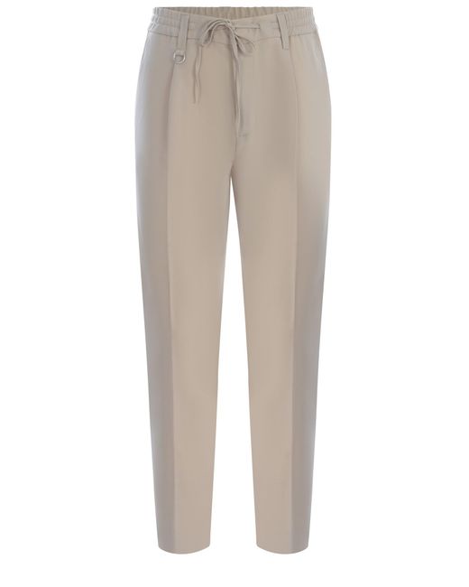 Paolo Pecora Natural Trousers Made Of Fresh Wool for men