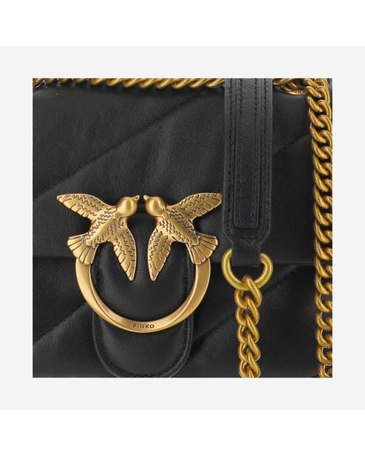 Pinko Black Shoulder Bag Love Mini Puff