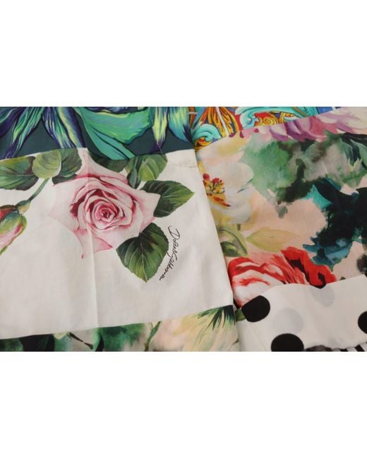 Dolce & Gabbana Black Floral Patchwork Highwaisted Shorts for men