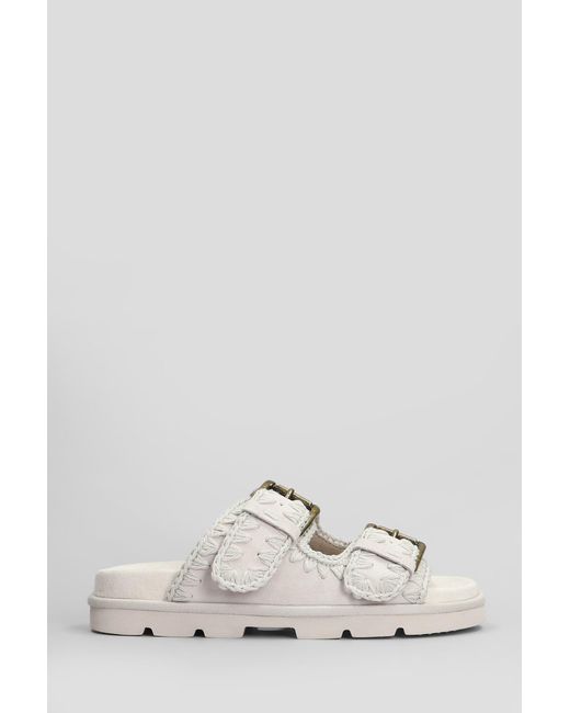 Mou White Low Bio Flats