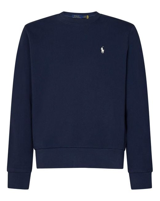 Polo Ralph Lauren Blue Sweatshirt Cotton Sweatshirts for men