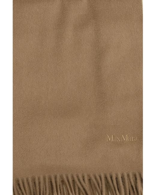 Max Mara White Cashmere Scarf Baci