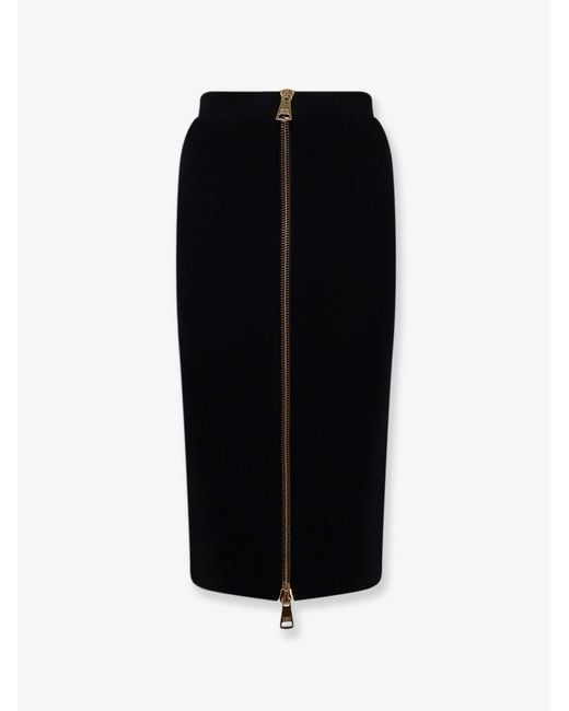 Elisabetta Franchi Black Skirt Viscose And Nylon