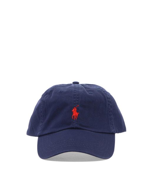 Ralph Lauren Blue Logo-Embroidered Baseball Cap for men