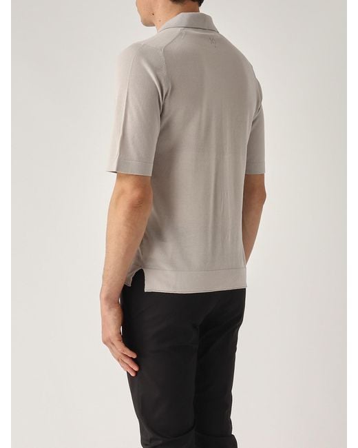 Ballantyne Gray Camicia M/C Cotone Tricot Shirt for men