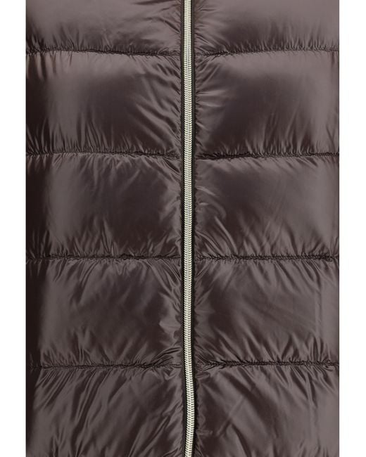 Herno Brown Midi Down Jacket Polyester