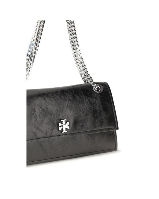 Tory Burch Black Suede Leather Shoulder Bag