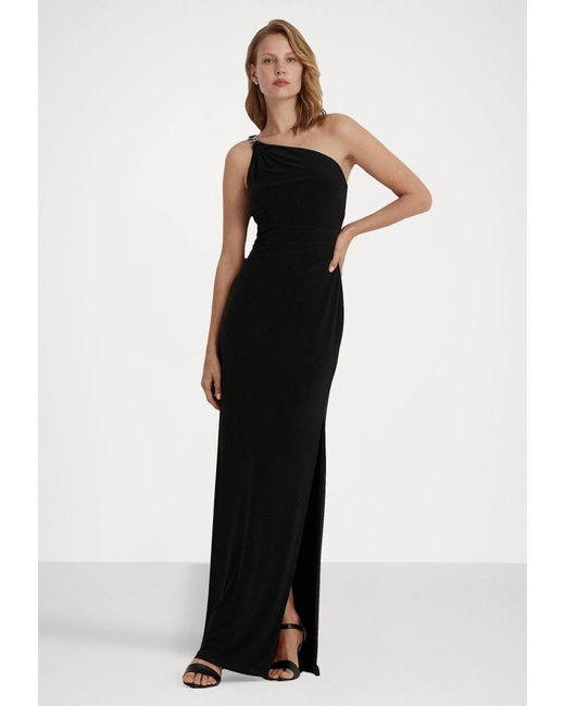 Ralph Lauren Black Belina One Shoulder Evening Dress