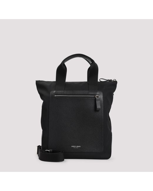 Giorgio Armani Black Logo Tote for men