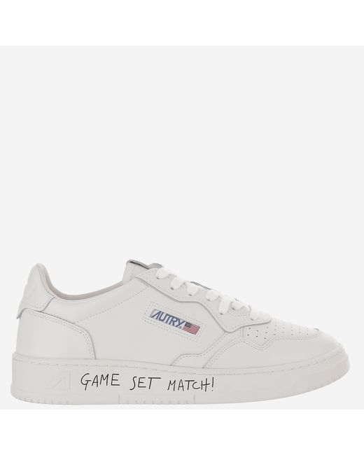 Autry White Sneakers Medalist Low Leather Trainers for men