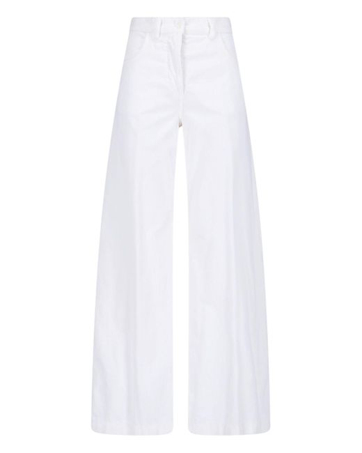 Aspesi White Velvet Trousers