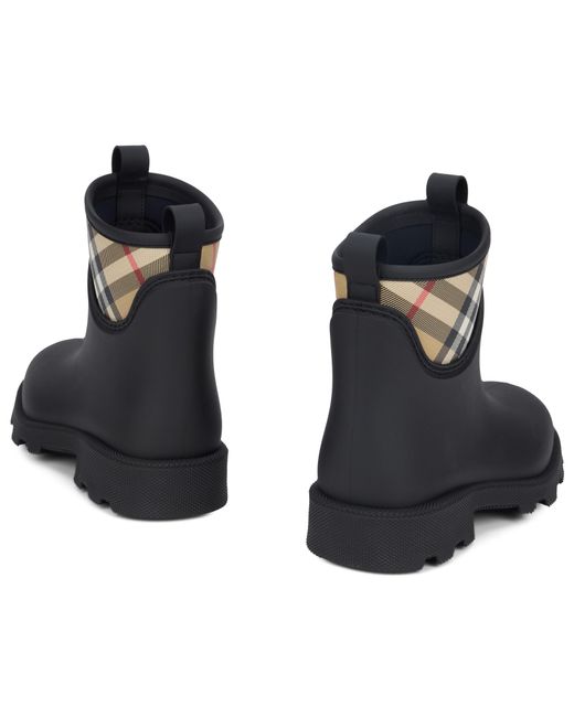 Burberry Black Rubber Boots Synthetic