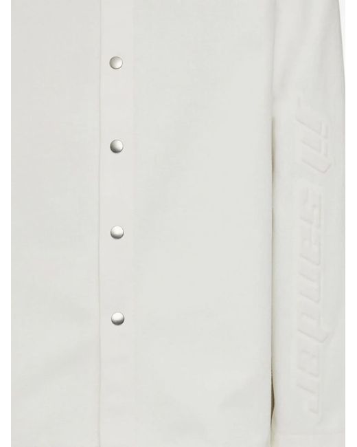 Jil Sander White Organic Cotton Denim Shirt for men