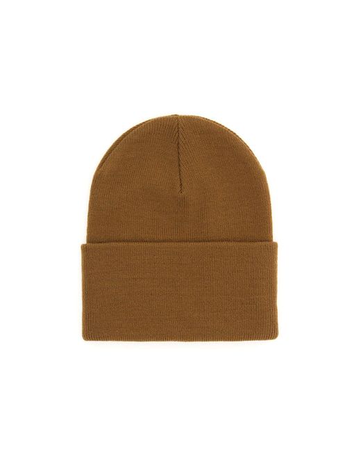 Carhartt Natural Beanie Hat With Logo Patch for men
