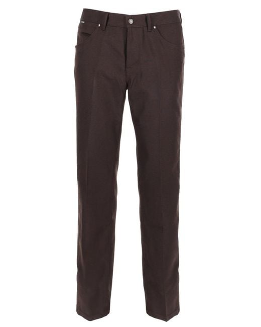 Tom Ford Gray Wool Pants Polyester Trousers for men