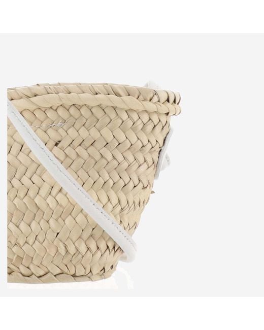 Filippo Catarzi 1910 Natural Straw Bag With Logo