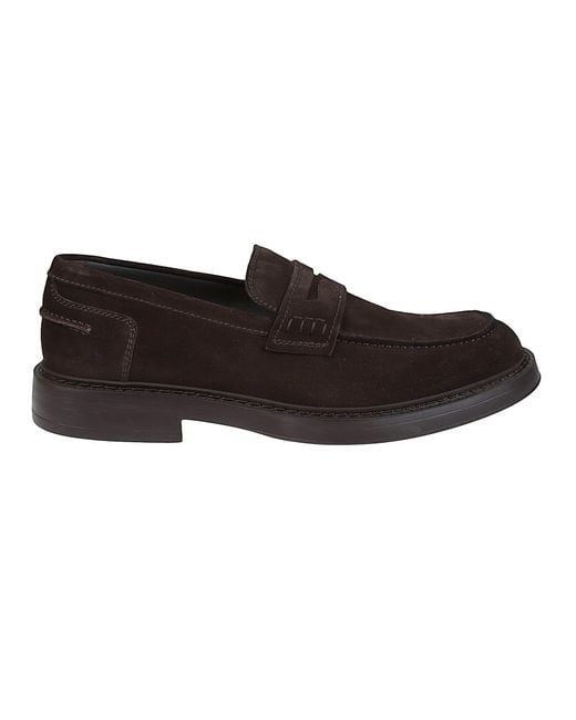 Doucal's Black Penny Adler Loafers for men