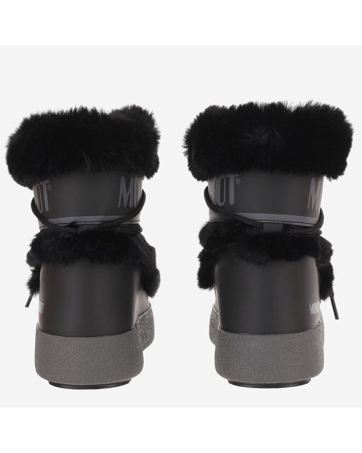 Moon Boot Black Ankle Boots Ltrack Tube Polyamide