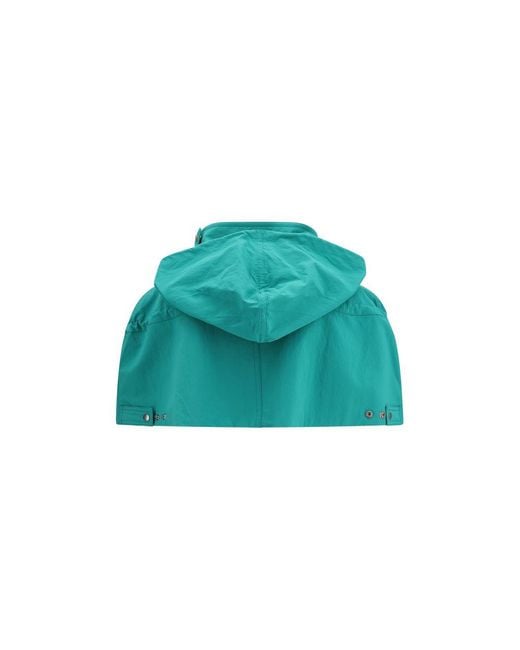 Prada Green Blue Nylon Coat for men