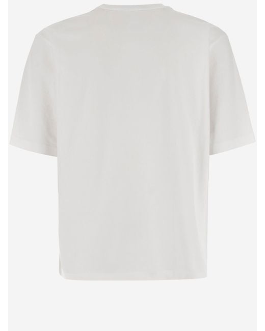 DSquared² White Cotton T-Shirt With Logo for men