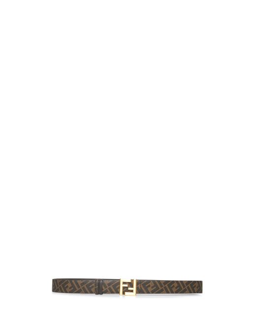 Fendi White Squared Ff Reversible Belt for men