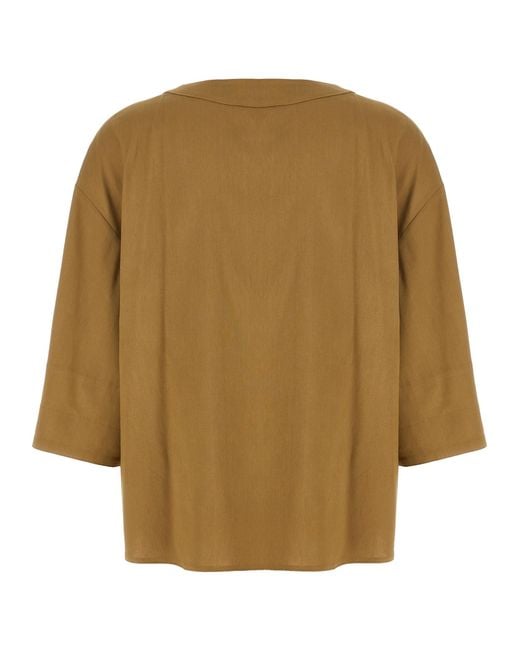 Max Mara Natural Linen Blouse
