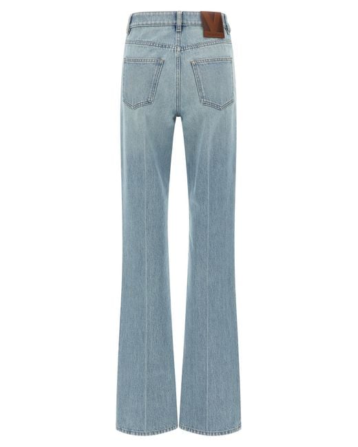 Valentino Garavani Blue High Waist Jeans Cotton