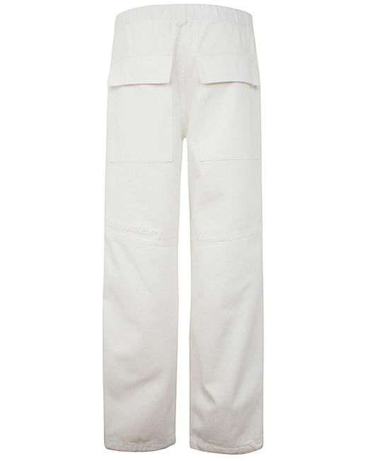 Jil Sander White Cotton Pants for men