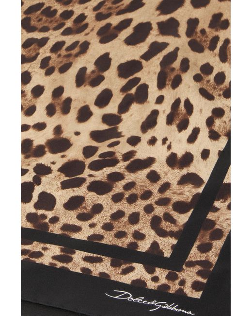 Dolce & Gabbana Brown Silk Scarf