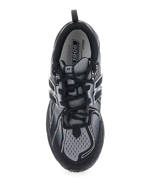 New Balance Black Sneakers 1906E Tech Fabric Upper Trainers