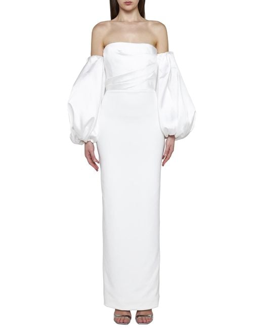 Solace London White Carmen Maxi Dress
