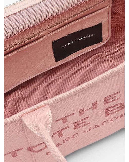 Marc Jacobs Pink Tote Bag Woven Jacquard Tote-Bags