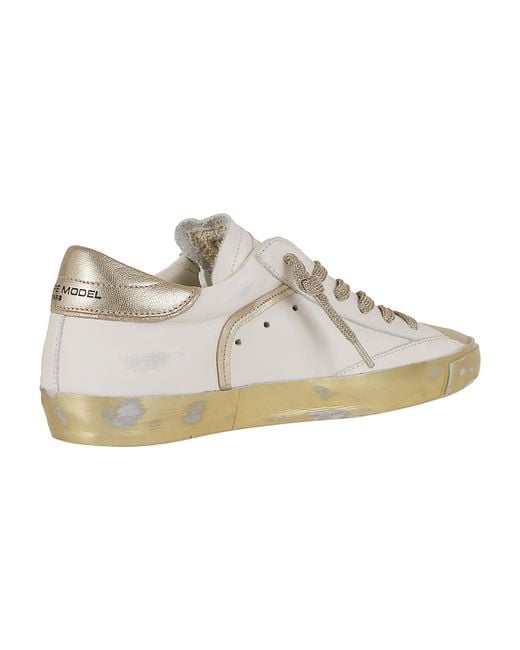 Philippe Model White Prsx Low Calf Leather
