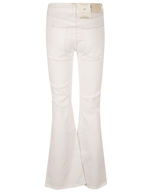 Citizens of Humanity White 5 Pockets Flare Plain Jeans