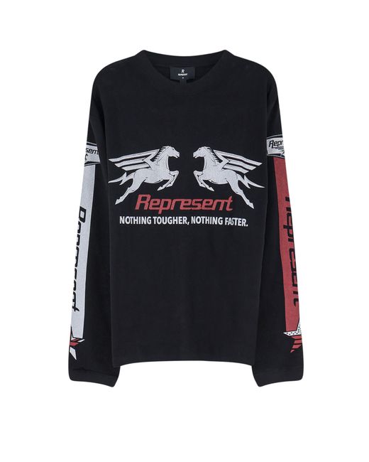 Represent Black T-Shirts And Polos Cotone for men
