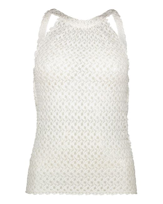 Missoni White Knitted Viscosa-Blend Top