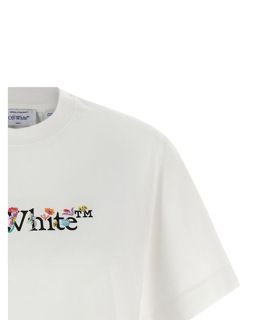 Off-White c/o Virgil Abloh White 'Bookish Glowing Flower' T-Shirt